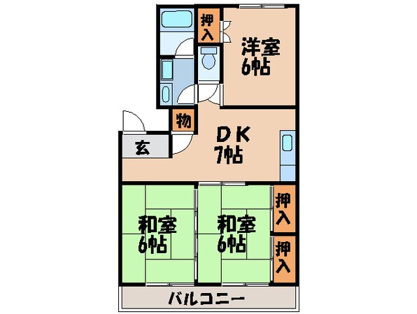 下日佐ビルの物件間取画像